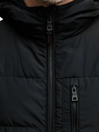 Geox Hooded Gilet In Black