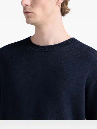 Bally Crew-neck Trim Sweater In Blue