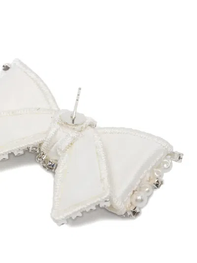 Self-portrait Bow-shape Earrings In Silver