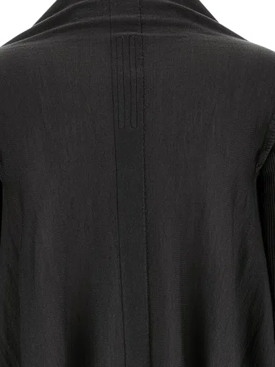 Rick Owens Asymmetric Wrap Cardigan In Black