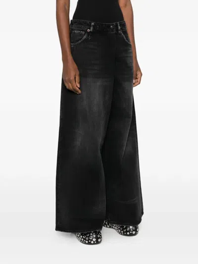 R13 Nico Cotton Jeans In Black