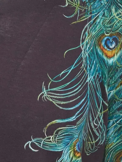 Pre-owned Dolce & Gabbana Peacock Print T-shirt In Purple