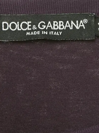 Pre-owned Dolce & Gabbana Peacock Print T-shirt In Purple