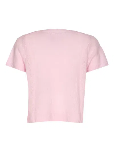 Lisa Yang Crewneck Knitted T-shirt In Pink