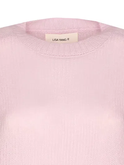 Lisa Yang Crewneck Knitted T-shirt In Pink