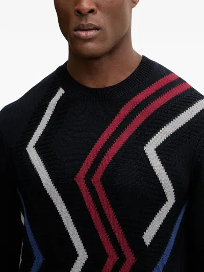 Armani Exchange Zigzag-pattern Sweater In Multi