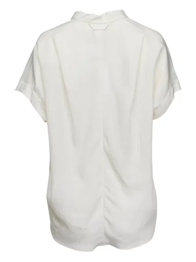Zero + Maria Cornejo Stand-collar Blouse In White
