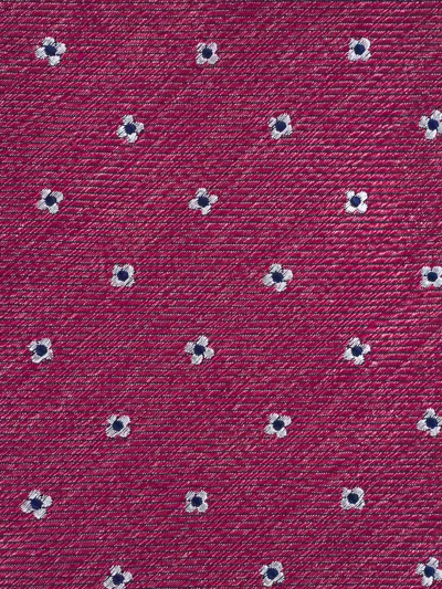Paolo Albizzati Flower-pattern Tie In Burgundy
