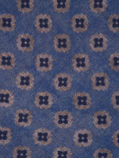 Paolo Albizzati Patterned Wool Tie In Blue