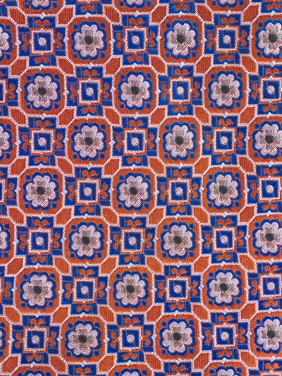 Eton Floral Geometric Tie In Pink