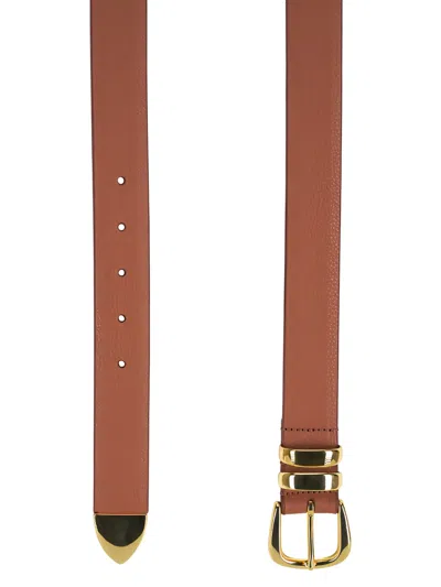 Anderson's Textured Buckle Belt In Brown
