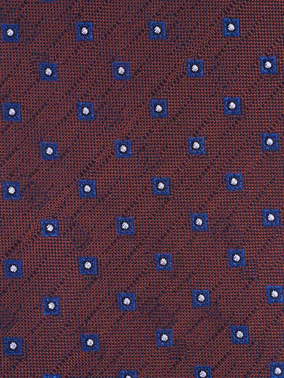 Canali Dotted Tie In Brown