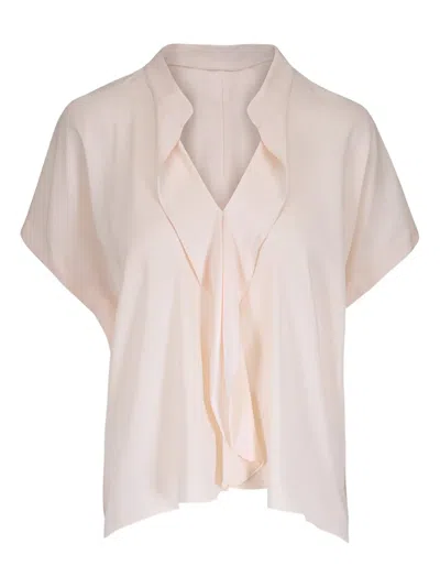 Zero + Maria Cornejo Ruffled Blouse In Orange
