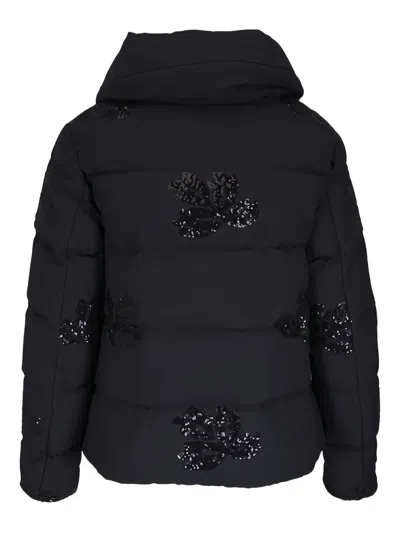 Herno Sequin-embellished Padded Jacket In Black