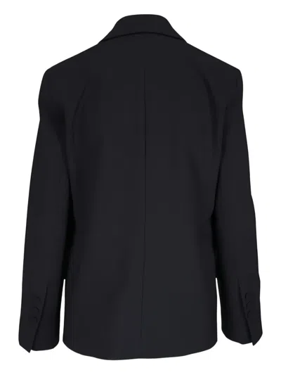 Twp Harper Double-breasted Blazer In Black