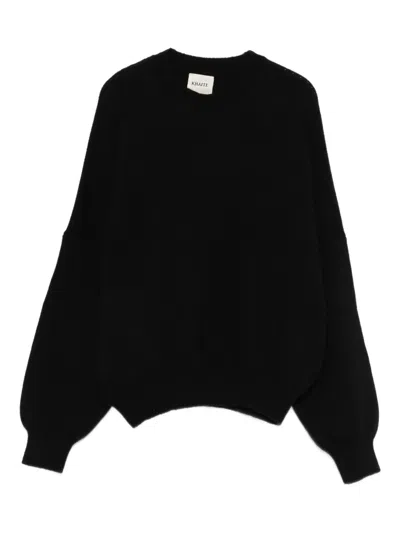 Khaite Margaux Long-sleeve Sweater In Black