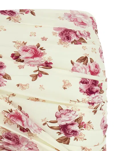 Magda Butrym Floral Knot Mini Skirt In Neutral