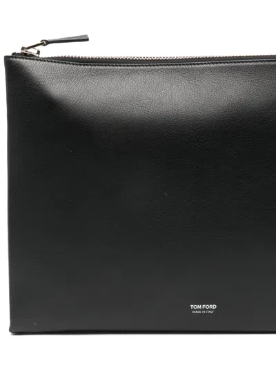 Tom Ford Zip-fastening Clutch Bag In Black
