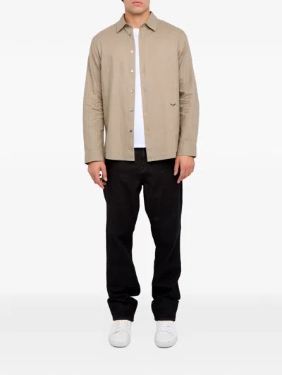Zadig & Voltaire Sid Button Shirt In Neutral