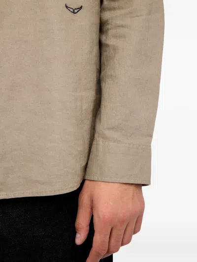 Zadig & Voltaire Sid Button Shirt In Neutral