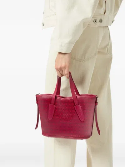 Coccinelle Monogram-pattern Shoulder Bag In Red