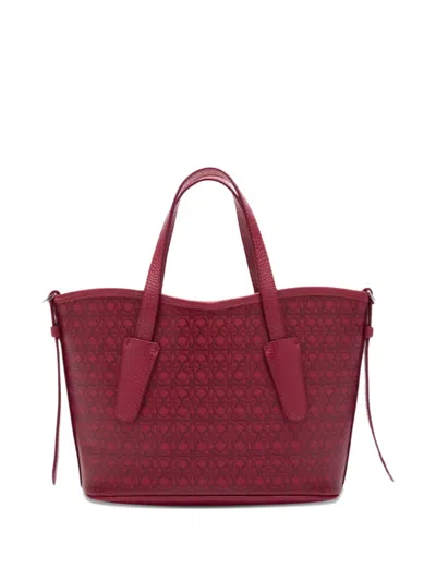 Coccinelle Monogram-pattern Shoulder Bag In Red