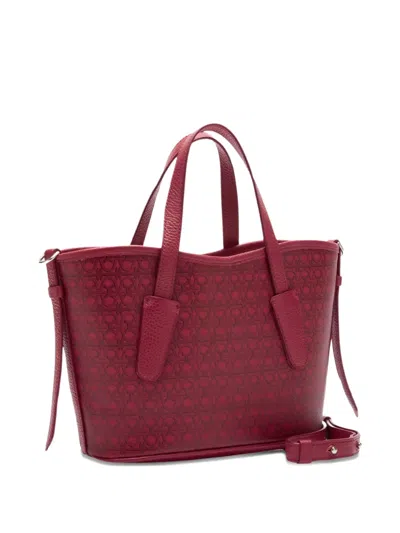 Coccinelle Monogram-pattern Shoulder Bag In Red