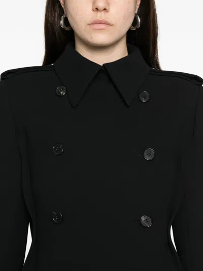 Khaite Button-fastening Double-breasted Coat In Black