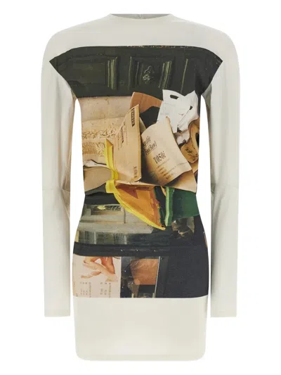 Issey Miyake Graphic-print Zip T-shirt In Multi