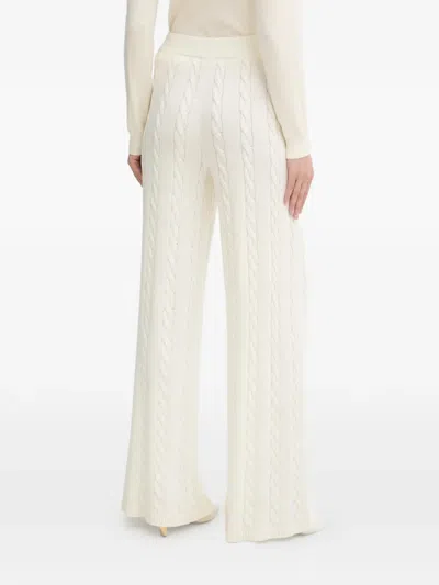 Guess Usa Cable-knit Trousers In Neutral