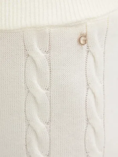 Guess Usa Cable-knit Trousers In Neutral