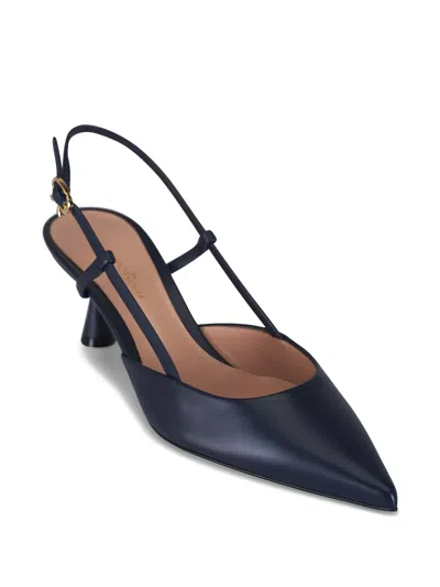 Gianvito Rossi Ascent Pointed Sling Sandals In Black