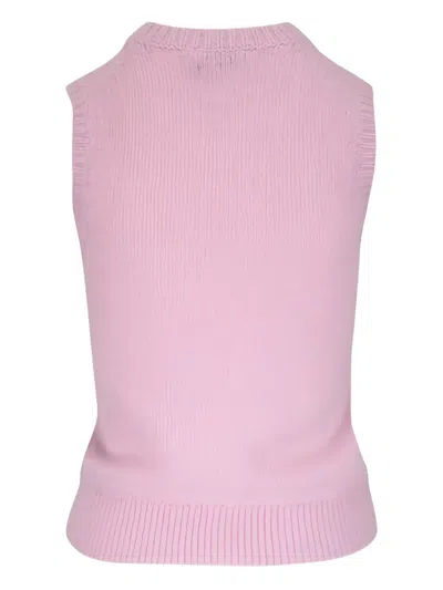 Dorothee Schumacher Luxury Love Knitted Top In Pink