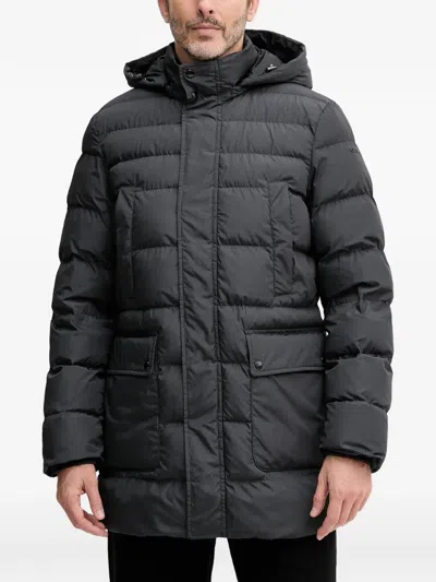 Geox Leitan Hooded Padded Jacket In Gray