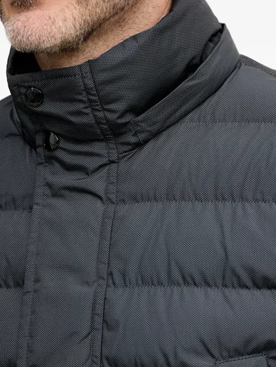 Geox Leitan Hooded Padded Jacket In Gray