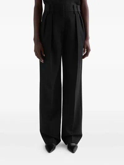 Jil Sander Pleated Belt-loops Trousers In Black