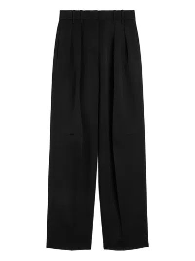 Jil Sander Pleated Belt-loops Trousers In Black