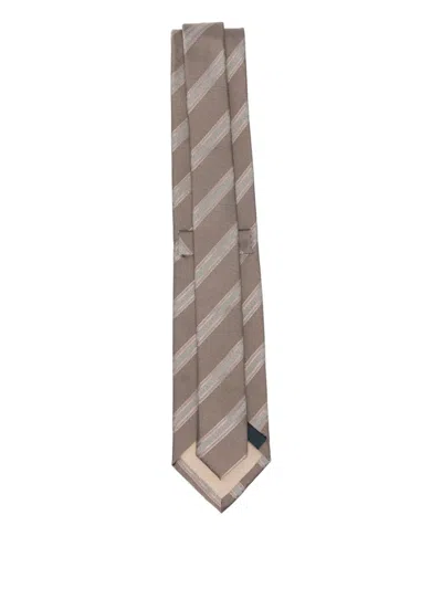Bigi Milano Striped-pattern Tie In Multi