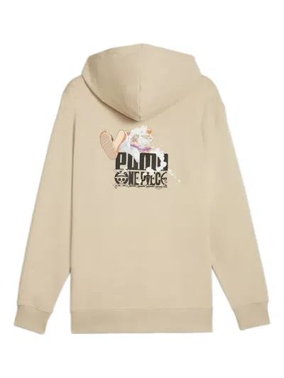 Puma X One Piece Graphic-print Hoodie In Brown