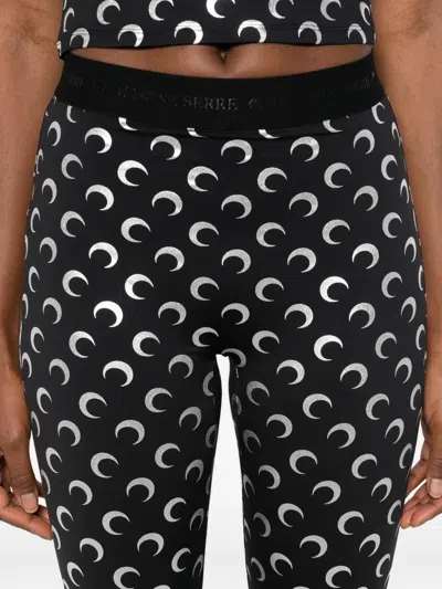 Marine Serre Moon-print Leggings In Black