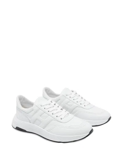 Hogan Suede Leather Hyperlight Trainers In White