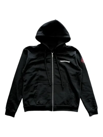 Chrome Hearts Nyc Zip Up Hoodie In Black