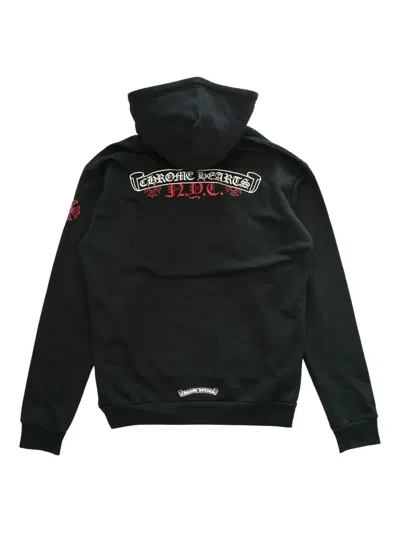 Chrome Hearts Nyc Zip Up Hoodie In Black