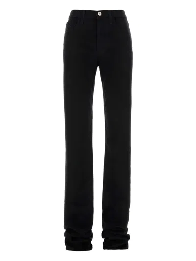 Attico Black Washed Stretch Jeans In Multi
