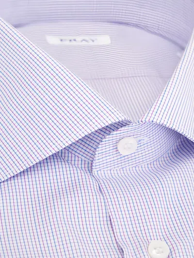 Fray Checked Shirt In Blue