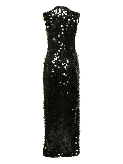 Prabal Gurung Ava Sequin V-neck Gown In Green