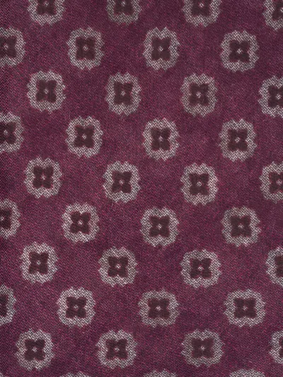 Paolo Albizzati Patterned Wool Tie In Brown