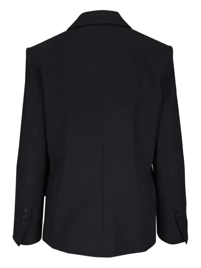 Twp Harper Double-breasted Blazer In Black