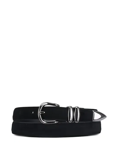 Anderson's Genevieve Suede Belt In Black