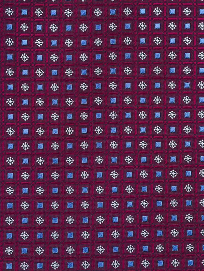 Eton Geometric-pattern Tie In Red